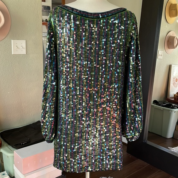Elizabeth & James Multi Sequin Mini Dress - Picture 5 of 12
